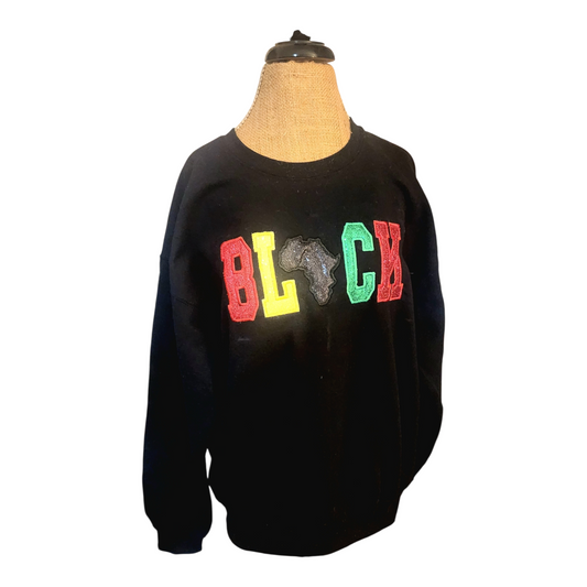 "BLACK" Embroidered Sweatshirt