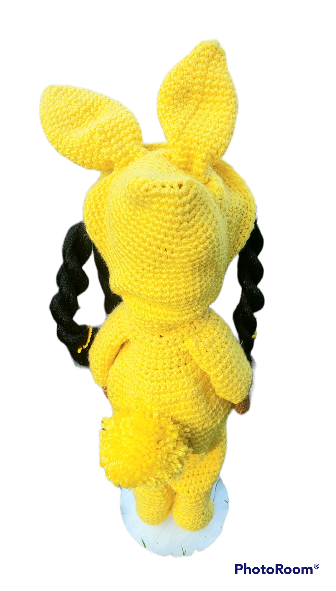 Yellow Bunny Romper Crochet Doll