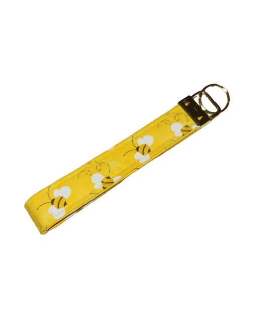 Yellow Bees Key Fob