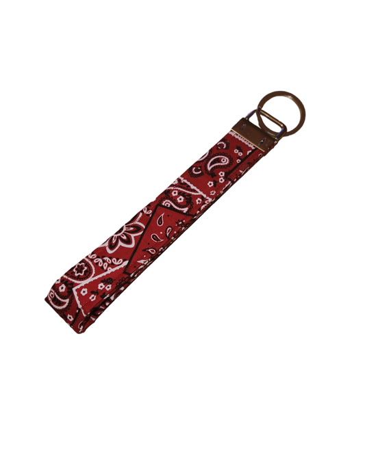 Red Bandana Key Fob