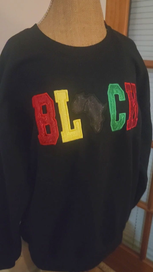 "BLACK" Embroidered Sweatshirt