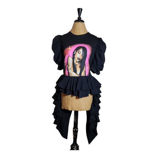 "TRY AGAIN" Tuxedo Blouse