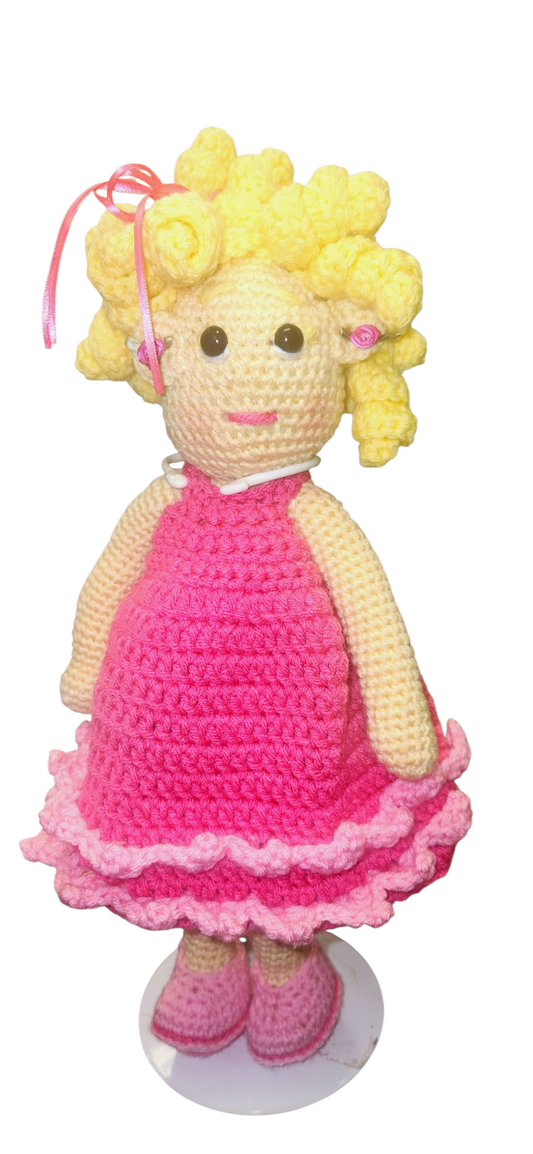 "Hot Pink Two Tier Ruffle" Doll