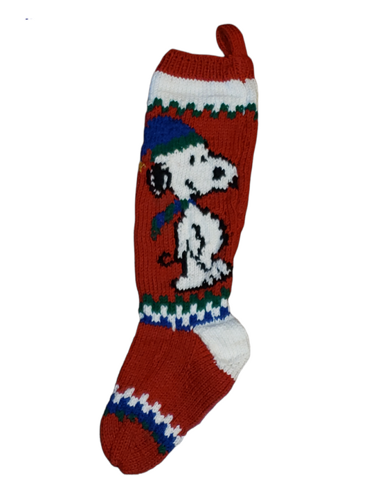 Dog Hand Knitted Christmas Stocking