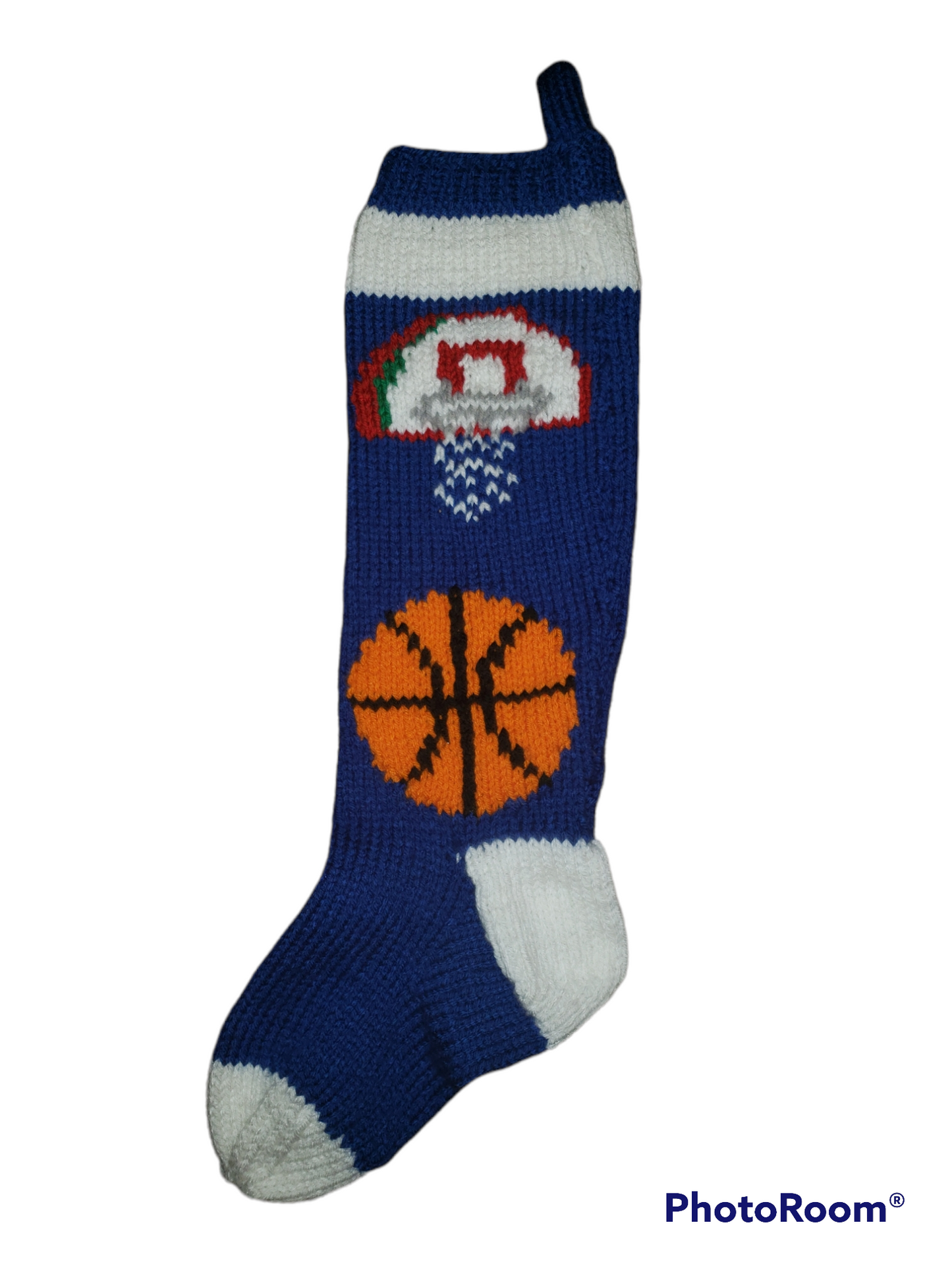 Basketball Hand Knitted Christmas Stocking