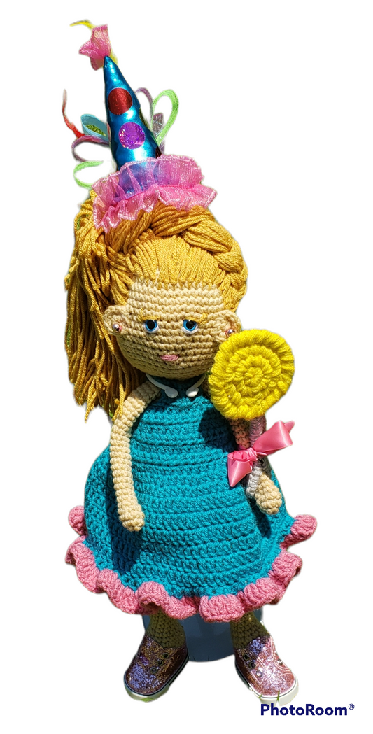 Party Girl Crochet Doll