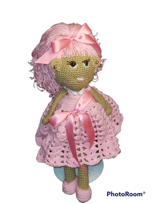 In the Pink Crochet Doll