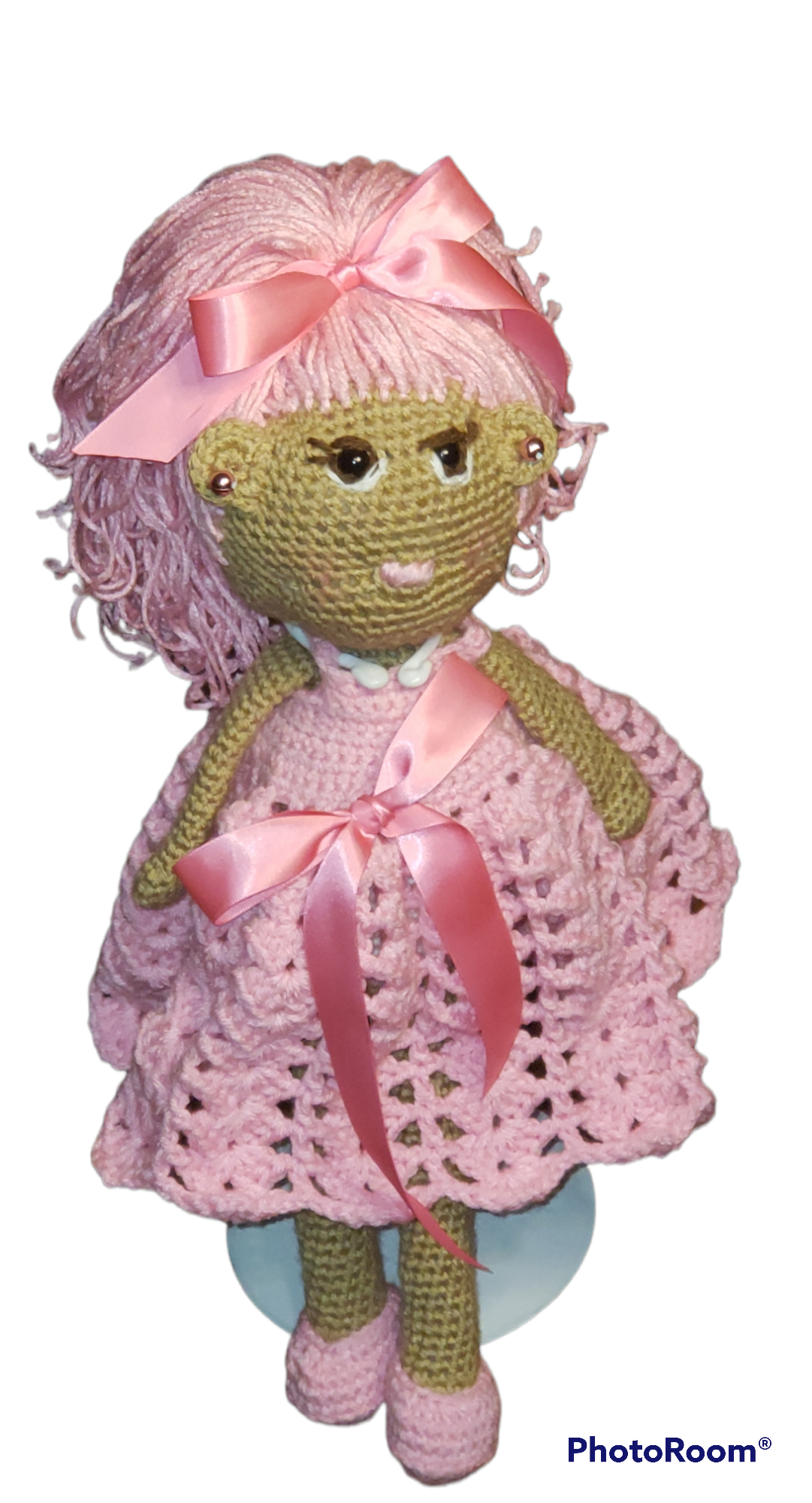 In the Pink Crochet Doll